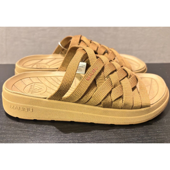MALIBU SANDALS Zuma EVA Rubber Nylon Tan Women's Size 5 Sandals - Picture 4 of 9
